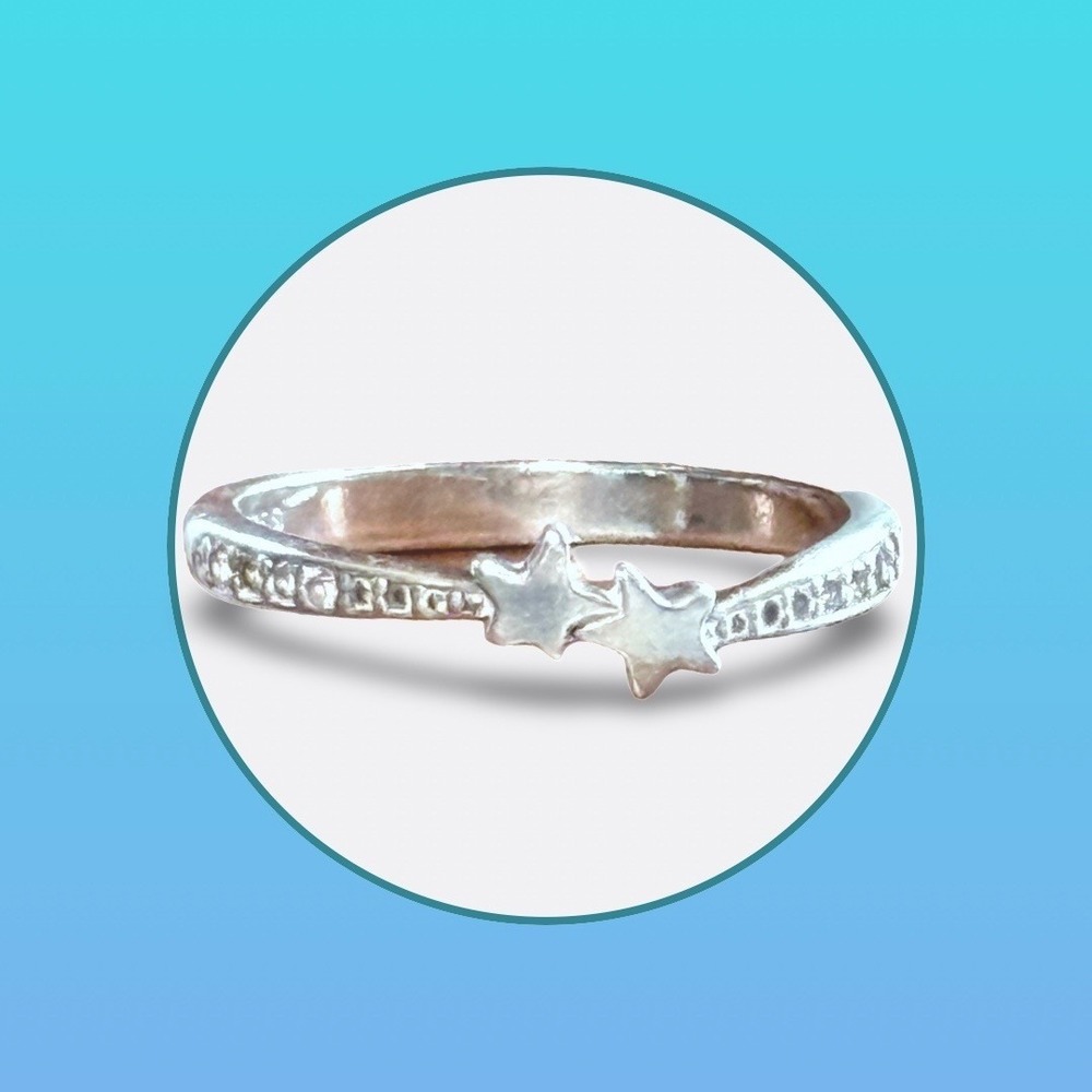 PANDORA Sterling Silver Shooting Stars Sparkling Ring 8.5 Stackable 192365C01